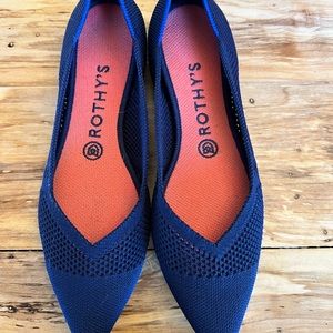 Rothys Maritime Navy Lattice points size 9 no box